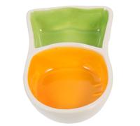 COOLHIYA Ceramic Carrot-shaped Feeder Bowl for Hamsters and Small Pets, Easy to Clean Rat Food Dish Suitable for Home Use