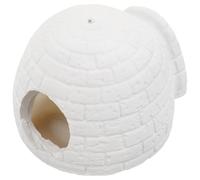 COOLHIYA Ceramic Hamster House Small Animal Cooling Cave Nest Pet Summer Hideout for Small-sized Animals White Ceramic Material Protects from Sun and Provides Cool Shelter