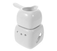 COOLHIYA Ceramic Scented Oil Burner White Wax Melt Warmer with Tealight Holder for Decorative Use in Bedroom and Professional Settings