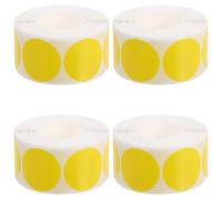 COOLHIYA Color Coding Stickers Strong Adhesion Yellow Round Adhesive 1000pcs 1 Inch Small Dot Labels Paper Material Resistant to Wear and Tear and for Price Stickers Packaging