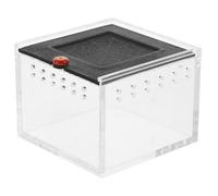 COOLHIYA Container Viewing Feeding Box with Stable Ventilation System Reptile Acrylic and Adequate Air Circulation Suitable for Reptile Animals and Soldier Crabs