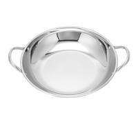 COOLHIYA Cooking Pot Silver Colour with Thickened Flat Bottom Stainless Steel Practical and Sturdy Hot Pot for Rice and Cooking Suitable for Home and Restaurant Use