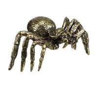 COOLHIYA Creative Brass Ornaments Spider Statue 1.8" X 1.6" X 1.2" Delicate Brass Spider Decor for Home and Shop Scene Layout Desktop Ornament