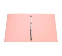 COOLHIYA Creative Design Loose Leaf Notebook Folder with Clips and Ring Binder Craft, Multi-Function Office Document Storage Organizer in Pink, for School Season Decor and A4-Size Files