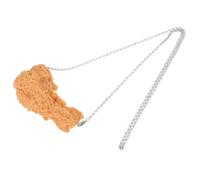 COOLHIYA Creative Fried Chicken Necklace for Men and Women Food-inspired Jewelry Unique Handmade Accessory for Parties Clubs Birthdays Eye-catching Novelty