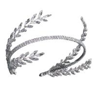 COOLHIYA Dazzling Rhinestone Hairband for Women and Soft Flexible Bridal Headband with Embellished Sparkling Crystals Comfortable Fit Wedding Hair Accessory for Prom Party and Stage