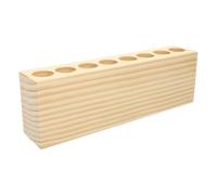 COOLHIYA Desktop Lipstick Holder Organizer Made of Wood with Multi-grid Design for Space-saving Storage, for Desktop or Dresser Use in Home or Office