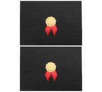 COOLHIYA Diploma Cover with Stylish Border Designs 2pcs Graduation Week Three-fold Paper Certificate Protective Cover for Presenting and Protecting Documents at Home or Office