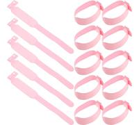 COOLHIYA Disposable PVC Wristband for Newborn Hospital Use 100pcs Pink Writable Identification Bands