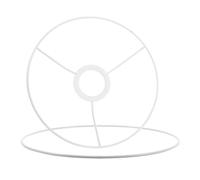 COOLHIYA DIY Round Lampshade Frame with Metal Ring Support, E27 Socket Compatible for Table Lamps and Chandeliers Creating Cozy Ambiance