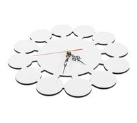 COOLHIYA DIY Sublimation Decorative Wall Clock round Mdf Blank Hanging Clock No Battery Suitable for Bedroom Wall Art Combination of Traditional and Modern Technology