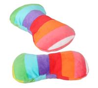 COOLHIYA Dog Chew Sturdy Squeaky Puppy Plush Bone Shaped 2pcs Safe for Teeth and Training, Reward for Good Behaviour or Playing for Small and Medium Dogs
