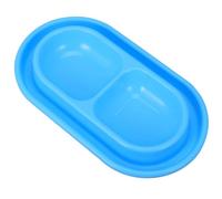 COOLHIYA Double Cat Food Bowl for Small and Medium Pets with Ant-resistant Design, Sturdy Pp Material, Dual Bowl Setup for Simultaneous Feeding, for Outdoor Use