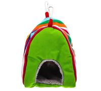 COOLHIYA Double Hole Warm Bird Nest Hanging Cloth Sleeping Bed Comfortable Parrot Nest for Small Pets like Canary and Yellow Bird Suitable for House and Stairs Decorative and Fashion