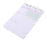 COOLHIYA Elegant A5 Weekly Planner Notepad with 104 Pages, Portable Daily Planner for Effective Task Management, Cover and Steel Wire Binding, for Office and Home Use