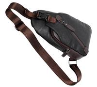 COOLHIYA Elegant Crossbody Bag Simple Design Pu and Polyester Cotton Material Good Storage Hand-carried Male Shoulder Bag for Shopping and Daily Use Black