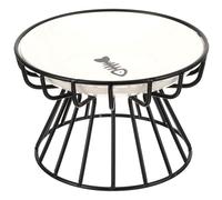 COOLHIYA Elevated Cat Eating Bowl with Stable Iron Rack, Black Ceramic Raised Pet Food Holder Designed for Neck Protection off The Floor Feeding