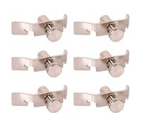 COOLHIYA Erhu String Adjusters Erhu String Tuning Tools 6pcs Stainless Steel Fine Tuners Practical and Flexible Silver for Musical Instrument Accessories