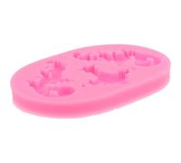 COOLHIYA European Vintage Relief Silicone Fondant Mold, Pink 15-1141, Embossed DIY Chocolate Candy Mold for Baking and Craft Clay, Food-Grade Liquid Silicone