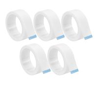 COOLHIYA Eyelash Tape Adhesive Tape 5 Rolls Breathable White for Lash Extensions Non-woven Fabric 1.2cm Wide and 4.3 Meter Long, for Holding Eyelashes during Lash Extension Application