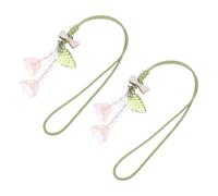 COOLHIYA Flower Phone Lanyards Exquisite Fashion Design 2pcs for Women and Teens Alloy and Acrylic Material for Phones and Handbags, as Car Decor or Birthday Gifts