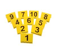 COOLHIYA Forensic Evidence Number Markers 10Pcs with Scale, Plastic V-Shaped Identification Tags 1-10 for Crime Scene Investigation Kits and Detective Props