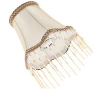 COOLHIYA Fringe Victorian Lamp Shade Vintage Cloth Cover with Tassel for E14 Table Pendant Floor Lamps