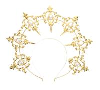 COOLHIYA Golden Retro Hair Accessory Handmade Iron Bridal Headdress and Bridesmaids, Classic Elegant Vintage Headband Creating Stunning New Hairstyles for Wedding and Vintage Wedding