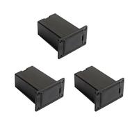 COOLHIYA Guitar Design Pickup Electric 3pcs Replacement for Boxes Battery Black Plastic Material, Compact Suitable for Musicians and Students