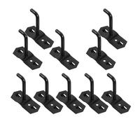COOLHIYA Heavy Duty Pegboard Shelf Hooks 10Pcs Black Wall Mounted Display Brackets for Retail Storage and Tool Organization