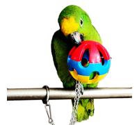 COOLHIYA Hollow-out Ball Parrot Playing for Small Birds Plastic Feet Training Educational Bird Entertaining Set 3pcs Random Color for Playing and Exploring
