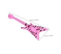COOLHIYA Inflatable Rock Star Bass Guitar Pink Party Prop Lightweight Musical Instrument for Retro Birthday Decorations Easy Inflate Rock Band Roleplay Accessory