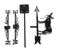 COOLHIYA Iron Donkey Weathervane for Roof and Yard with Wind Direction Indication, Elegant Black Decorative Weather Vane Designed to Withstand Outdoor Elements for Garden and Outdoor Roof