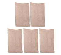 COOLHIYA Jute Storage Bags Breathable Reusable 5pcs Large Capacity Beige Woven Storage Pouches for Vegetables and Grain for Daily Life and Kitchen Organisation