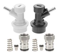 COOLHIYA Keg Tap Couplers Lightweight Suitable for Home and Restaurant Use with Smooth Dispensing Soda Function Keg Coupler Adapter Stainless Steel for Beer 2 Sets for Beer