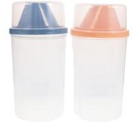 COOLHIYA Laundry Detergent Storage Containers 1000ml with Secure Lids 2pcs Refillable Pp Material Laundry Dispensers for Bathroom and Kitchen Organisation