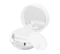 COOLHIYA Lip Balm Organizer with Silicone Lip Brush Made of Abs+pp Featuring Divided Storage Travel Cosmetic Containers and Home Use