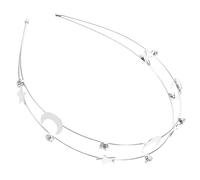 COOLHIYA Moon Festivals Star Women Silver Headband Elegant for Comfortable Made of Zinc Alloy Featuring Fit and Non-slip Design Hair Accessory out Girls Casual Day