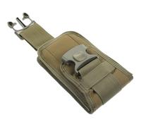 COOLHIYA Multi-functional Green Hiking Waist Pack Cell Phone Protective Pouch Made of Sturdy Oxford Cloth and Flannel, Fits on Belts, Shoulder Straps, Backpacks, for Outdoor Sports