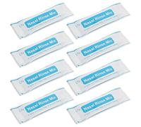 COOLHIYA Nasal Cleansing Salt Packets for Adults and Non-iodized Instant Soluble Salt Individually Packaged for Daily Nasal Cavity Health Cleaning and 80pcs White Plastic Sachets