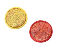 COOLHIYA Nepal Hand-made Cloth Buddha Sound Bowl Pillow for Buddhism Meditation and Sound Therapy Simple Design with Hand Stitched Fine Workmanship 2pcs Singing Bowl Mats
