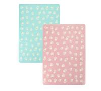 COOLHIYA Non- Waterproof Pet Feeding Mats with Catching Effect 2pcs Gentle for Cat Paws for Food Bowl Placement and Random Color for Cats and Dogs