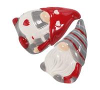 COOLHIYA Novelty Salt and Pepper Shakers in Ceramic Material with Gnome-Shaped Design, Convenient Storage and Easy to Clean Spice Jars for Countertop Use in Small Kitchens