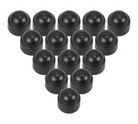 COOLHIYA Nut Dome End Covers Protective Caps M8x13x15 Black Plastic 20pcs Hexagonal with Rust Prevention and Sl ppearance for Hexagon Screws for Industrial and Scientific Fastening