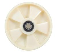 COOLHIYA Nylon Pallet Jack Wheels and Bearings with 47mm Axle 200x50mm Manual Pallet Truck Load Wheel Replacement and Trolley Use