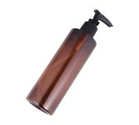 COOLHIYA Pet Pump Bottles Flat Shoulder Design 6pcs 350ml Brown Refillable with Easy to Press Dispenser Random Color for Bathroom and Traveling Use