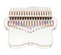 COOLHIYA Portable Clear Acrylic Kalimba Thumb Piano for Beginners with Tuning Hammer and Study Guide Lightweight Musical Instrument Supply for Easy Learning and Pure Sound Quality