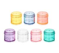 COOLHIYA Portable PC Pill Multiple Compartments Weekly with Box and Stackable Design for, Assorted Colour Medicine Storage Container Organisation Traveling Use for Daily