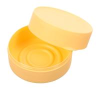COOLHIYA Portable Travel Soap Box with Sealed Lid Lightweight Material Soap Container Holder for Bathroom and Travel with Thumb Friendly Lid Design Compact Yellow Small