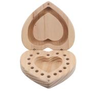COOLHIYA Portable with Heart-Shaped Wooden Essential Oil Storage Box 16 Slots Quality Preservation, Elegant Design for and for Home and Travel Use